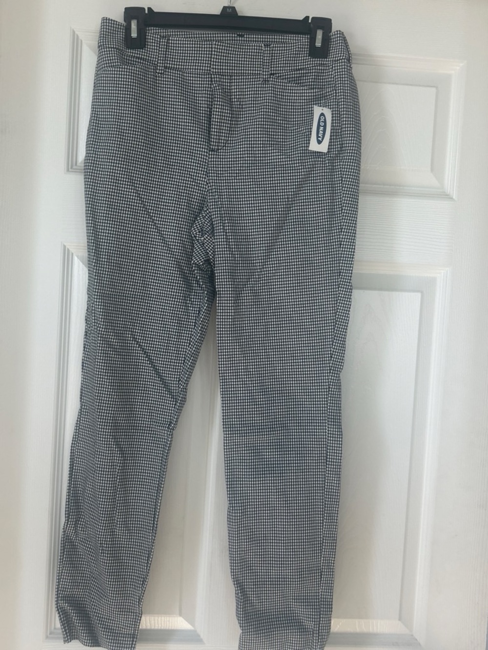 Old Navy Black & White Check Cropped Pants